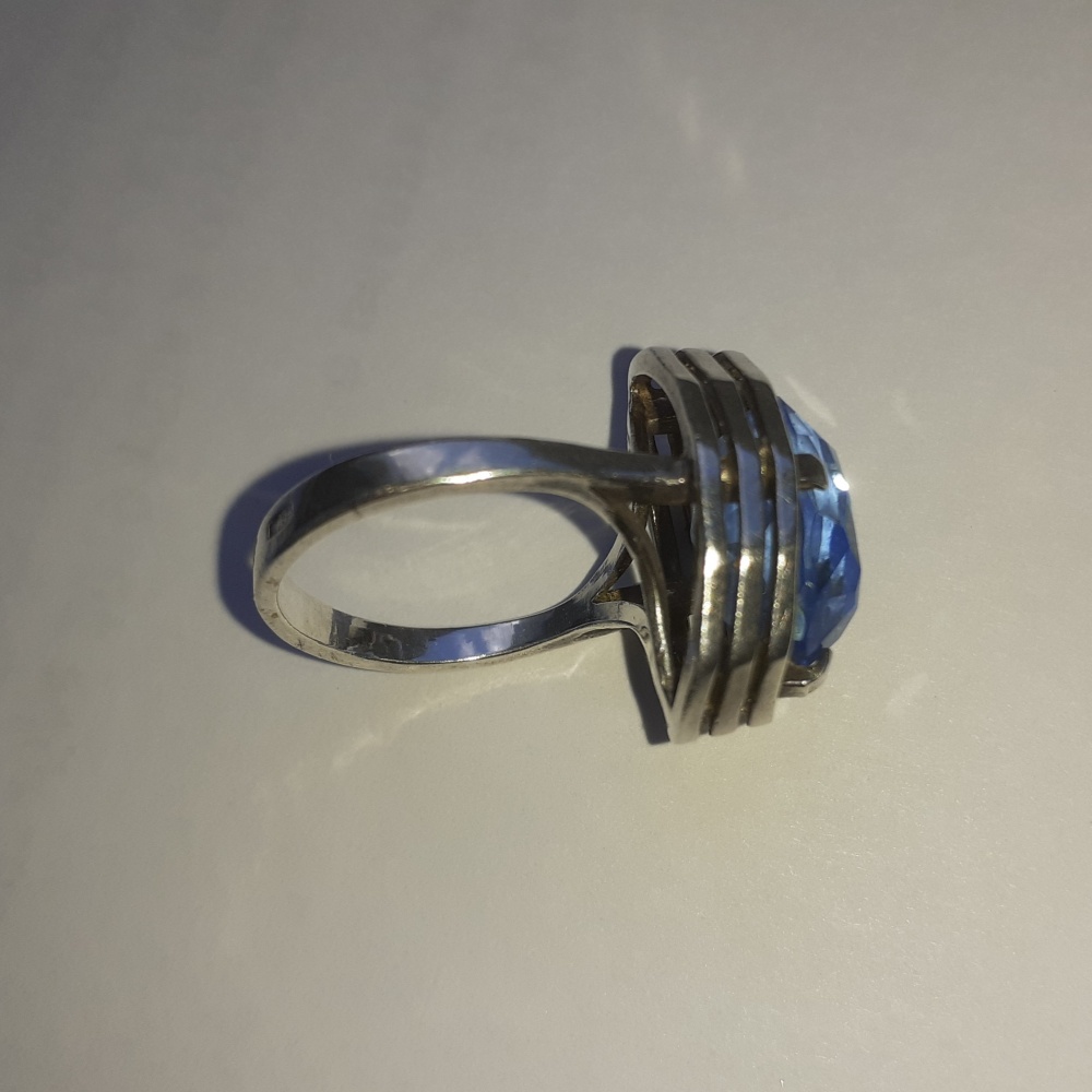 Перстень серебряный винтажный, размер 17