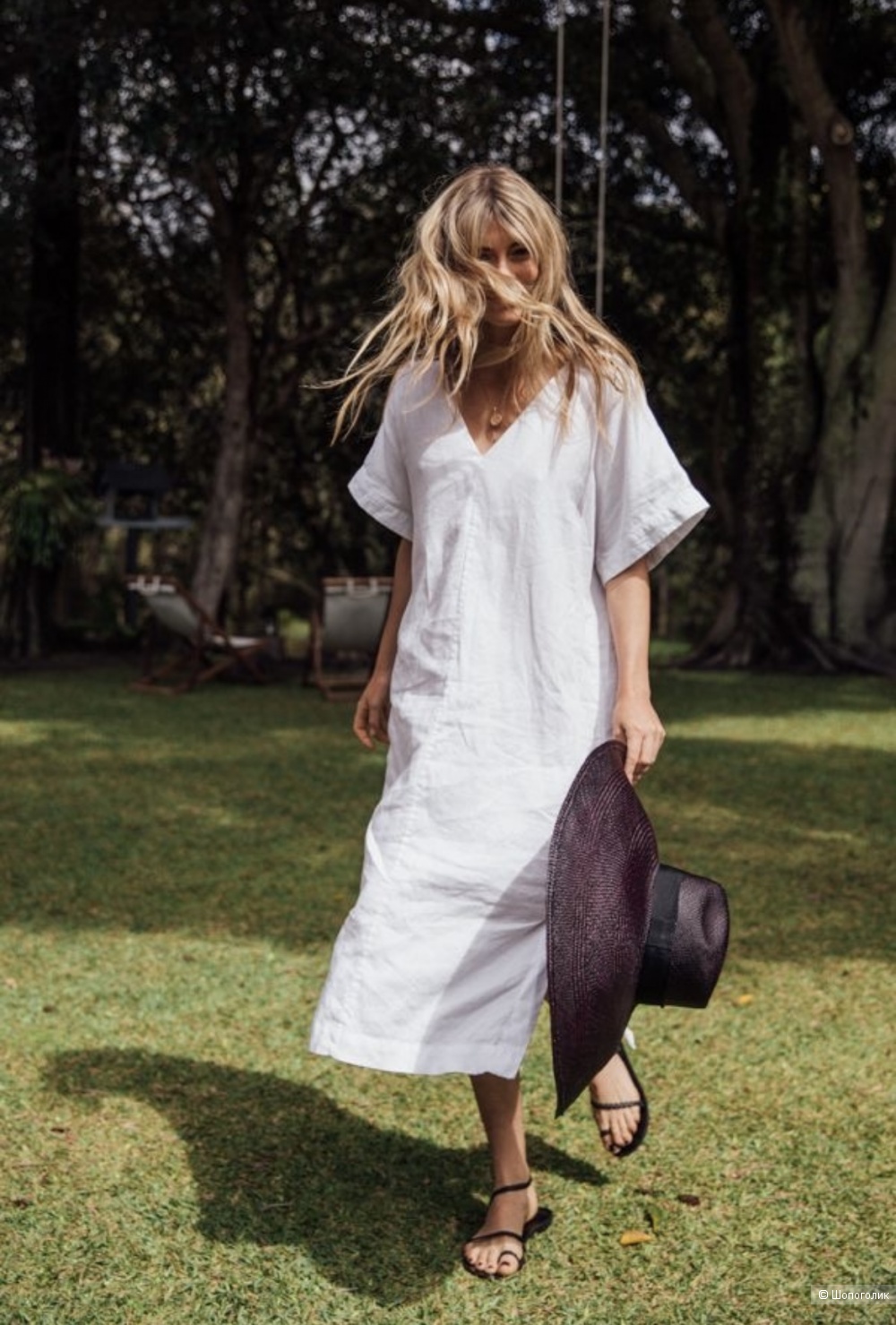 Платье льняное Kimono linen dress, one size