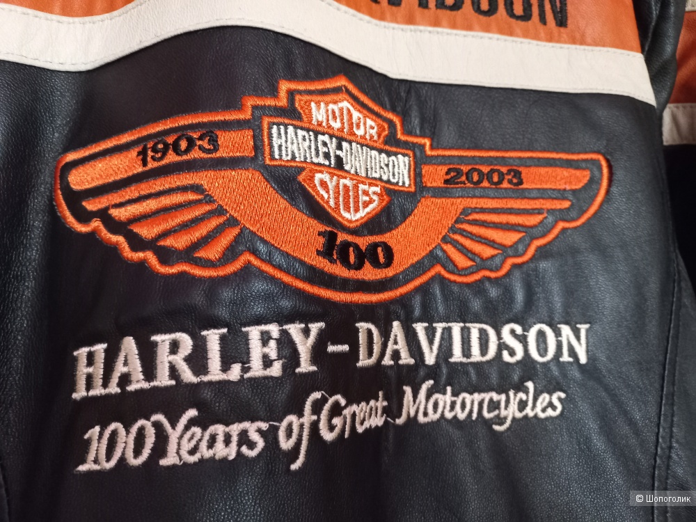 Кожаная мотокуртка Harley Davidson, 7- 10 лет