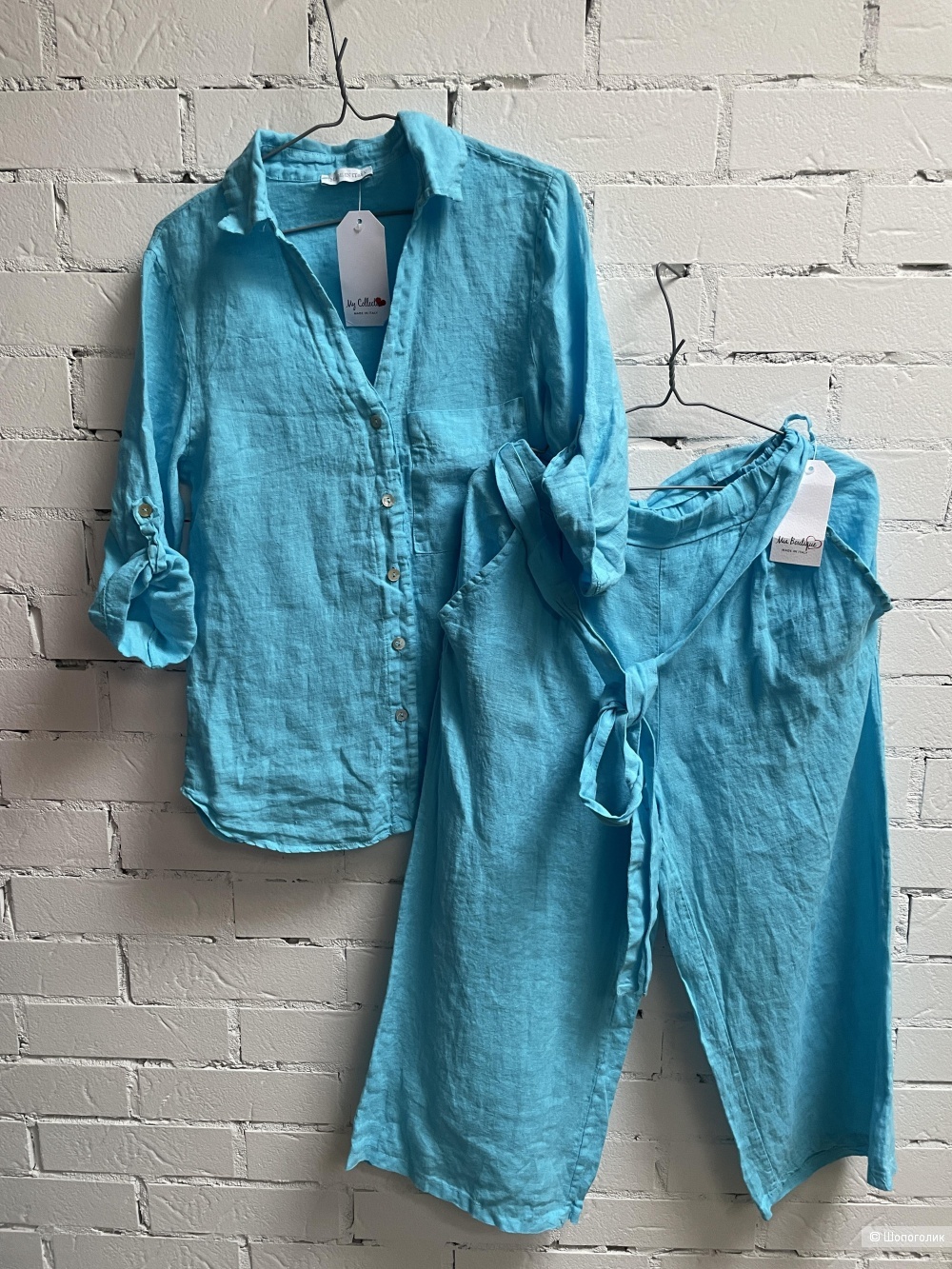 Комплект лен брюки и рубашка My boutique linen, 42-50