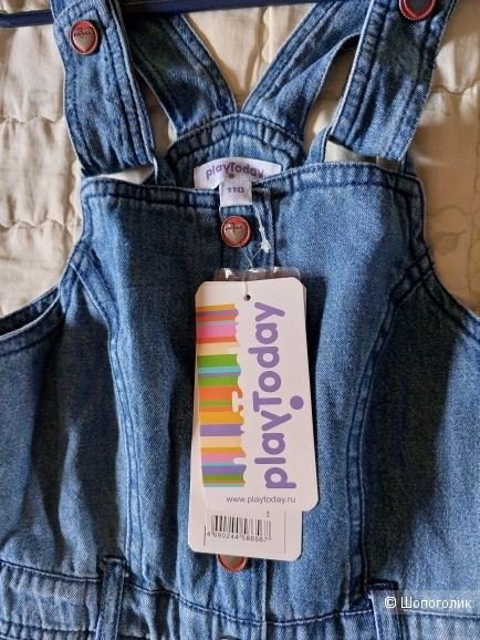 Джинсовый полукомбинезон Play Today размер 110 (5 лет)