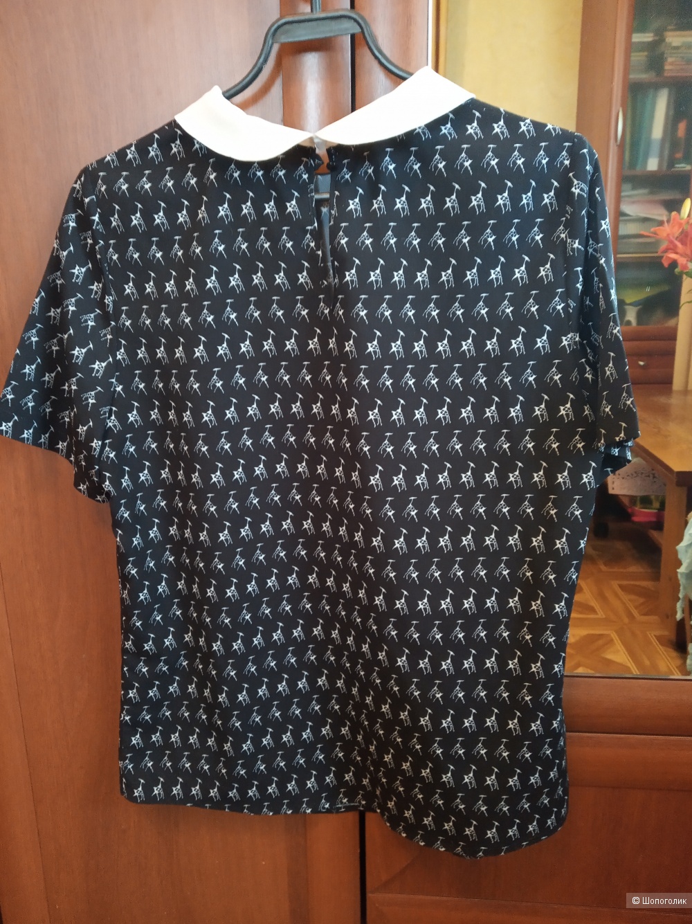 Блузка с жирафиками, no name, размер 44