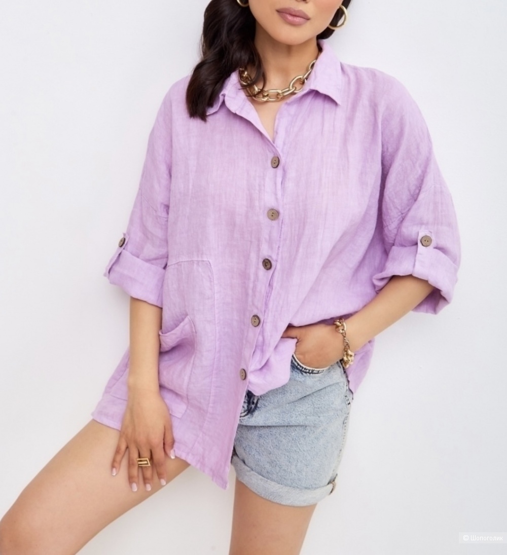 Кардиган рубашка  бохо italy boho chic puro lino, oversize