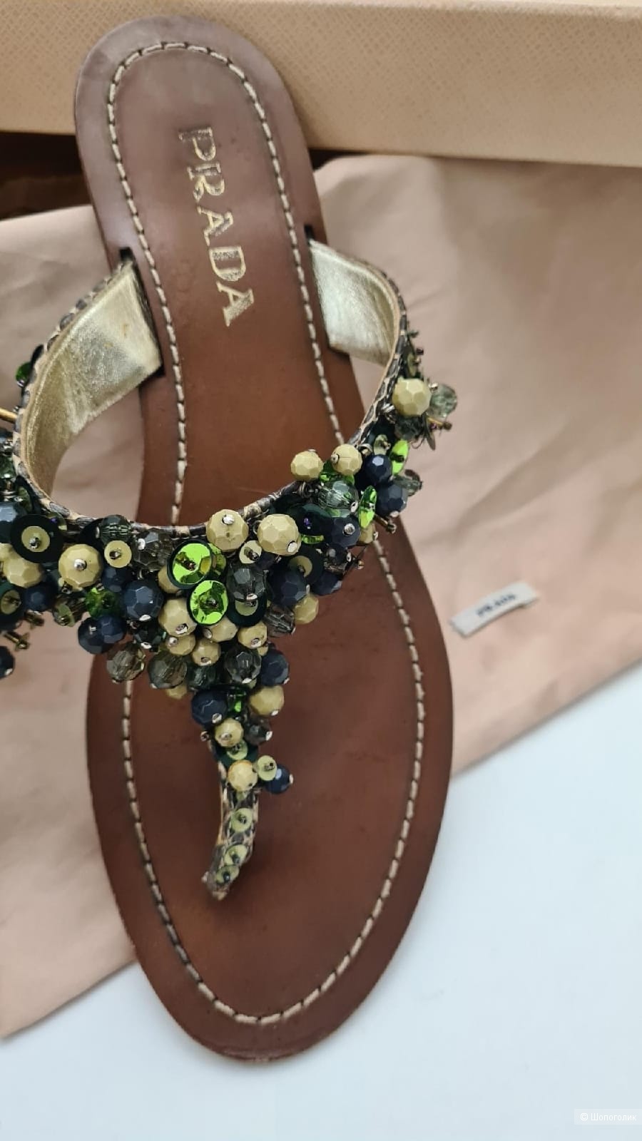 Prada шлепки оригинал 37,5 размер