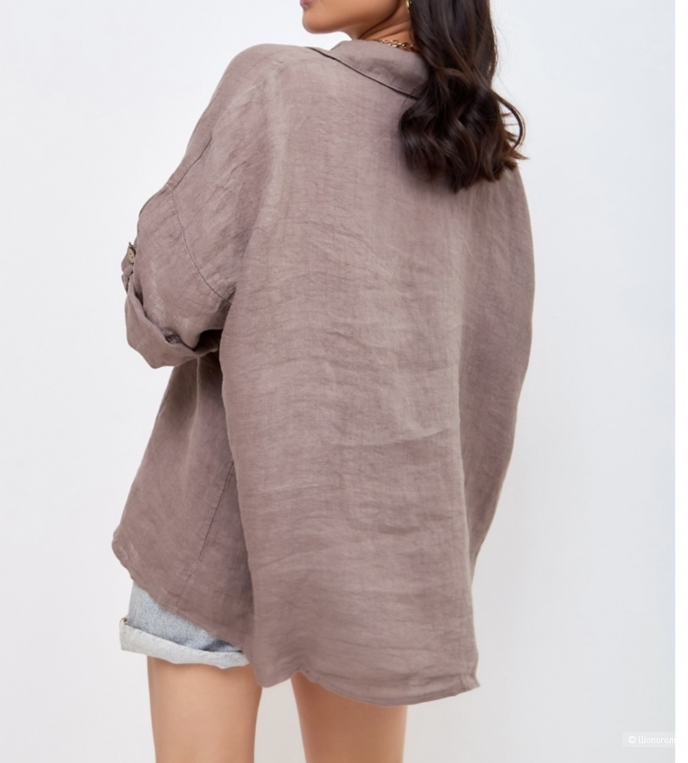 Кардиган рубашка  бохо italy boho chic puro lino, oversize
