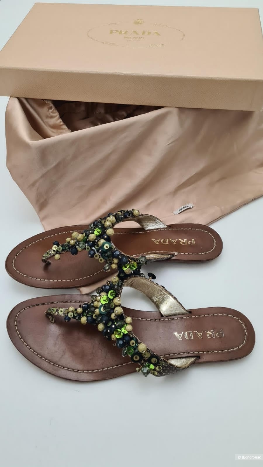 Prada шлепки оригинал 37,5 размер