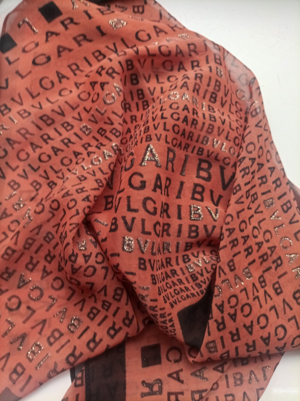 Шифоновый платок bulgari, 70х70 см