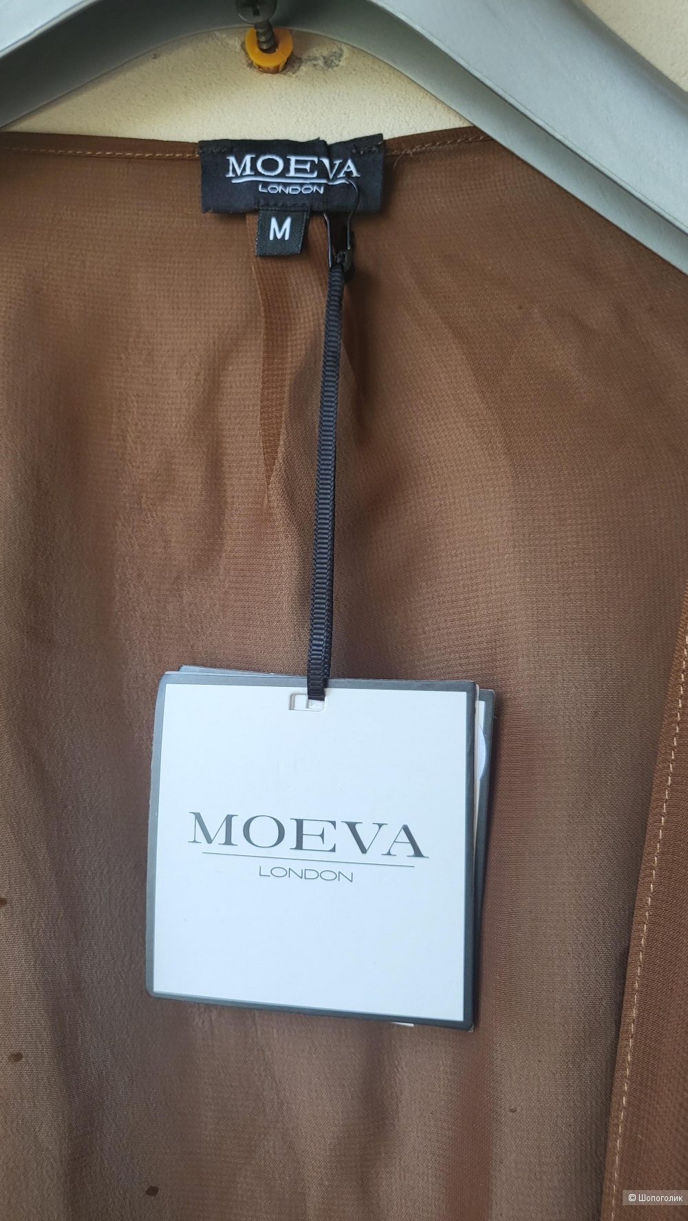Пляжная туника шоколадного цвета Moeva London, one size