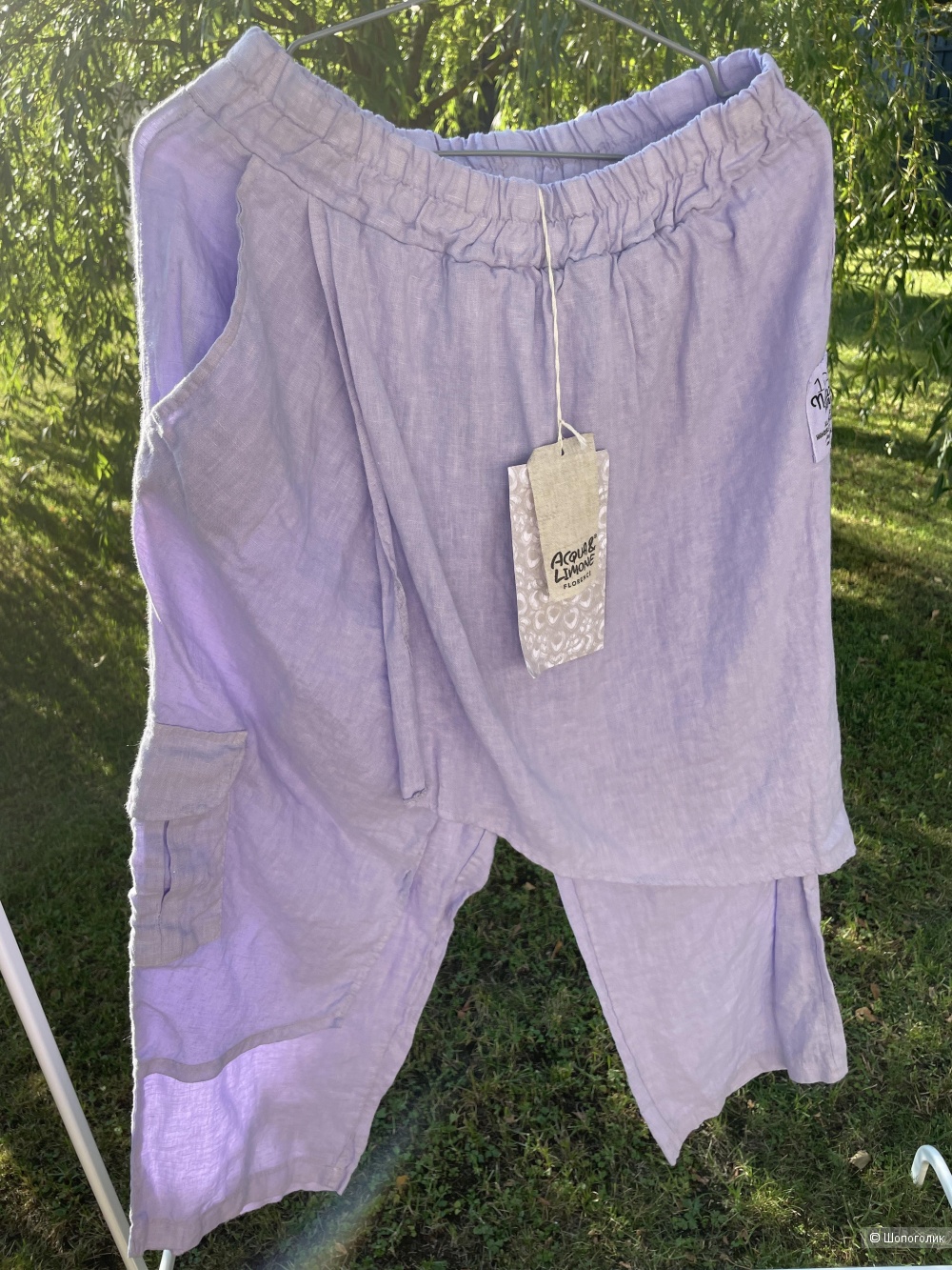 Сет 2 шт брюки и рубашка 100% lino Aqua & Limone florence, 44-54