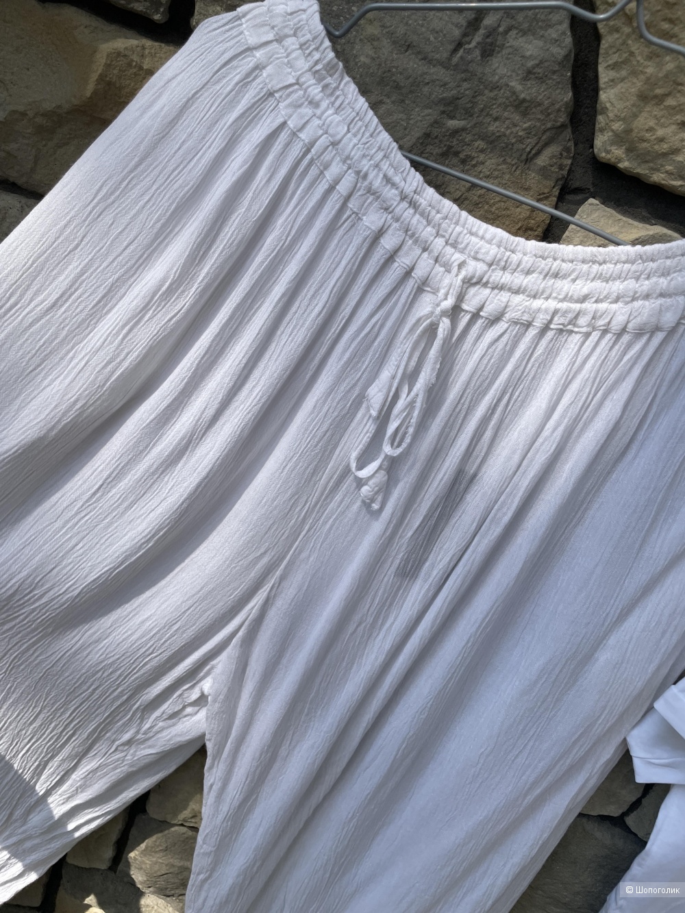 Сет брюки султанки шаровары и футболка White Jk fish, 42-50