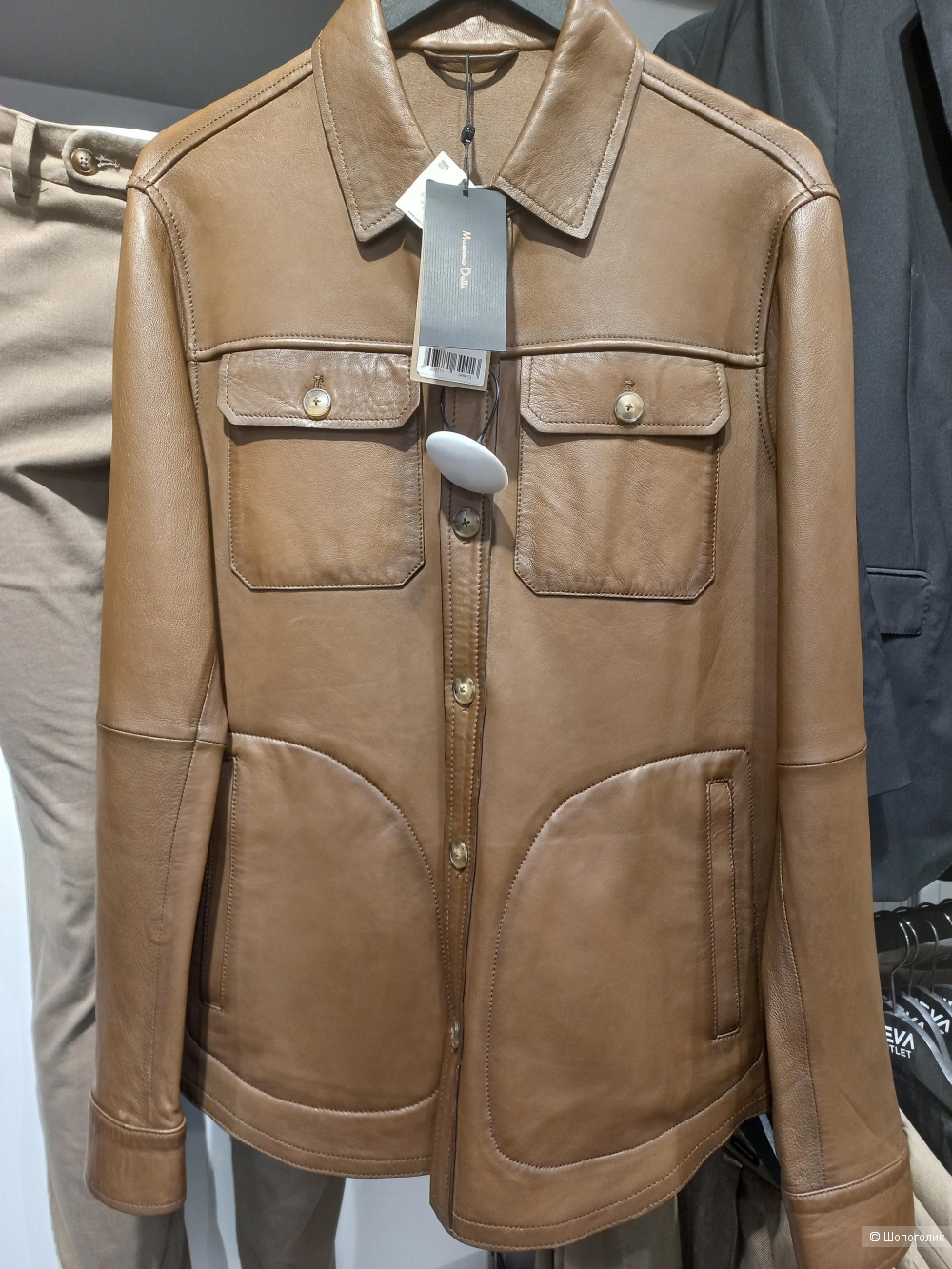 Massimo Dutti куртка натуралньая кожа  S