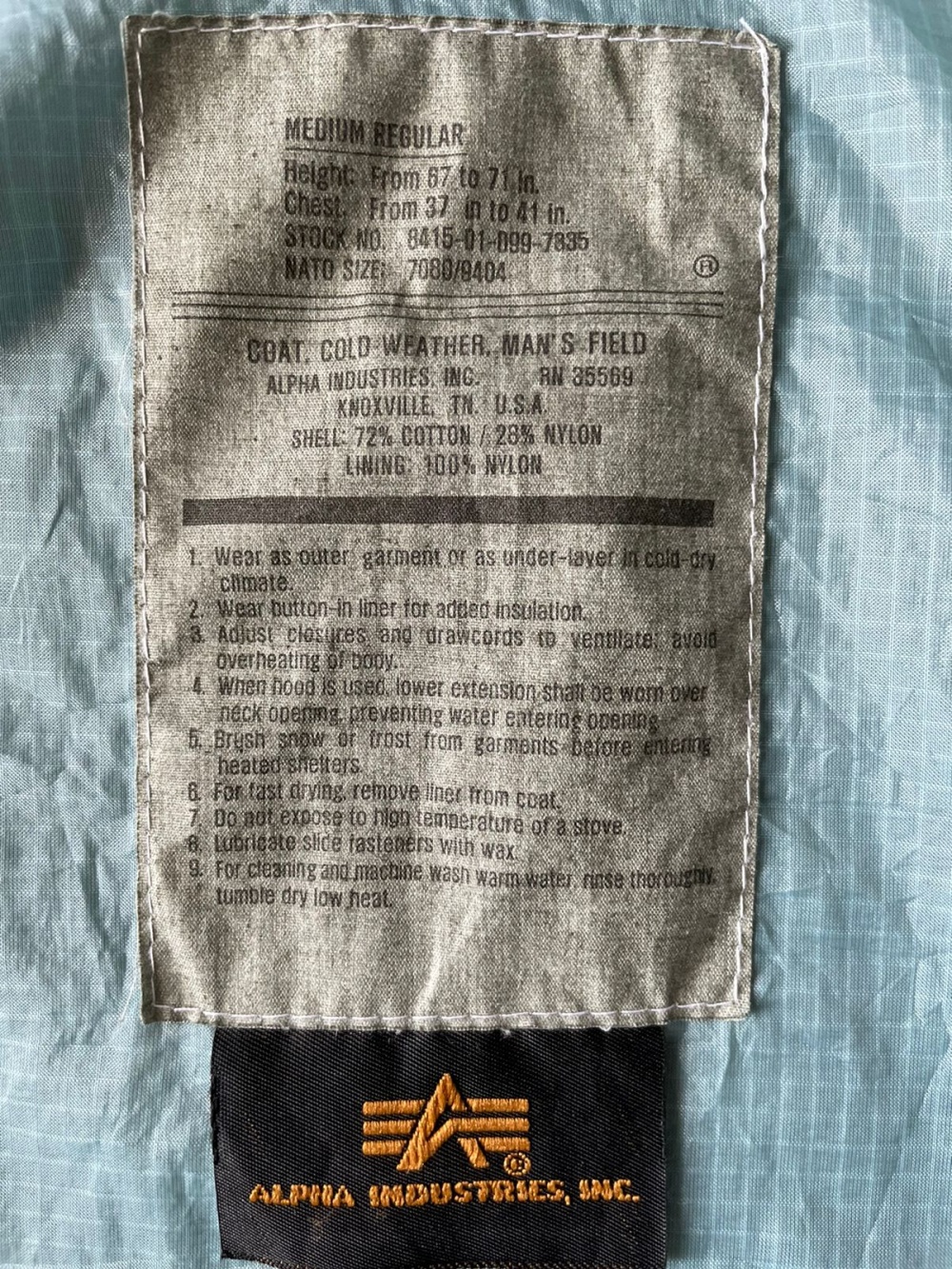 Куртка М - 65 Alpha Industries M Regular