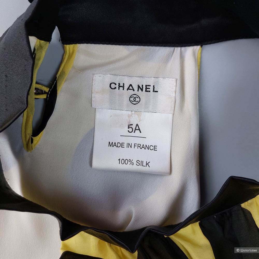 Шелковое платье в стиле Chanel размер XS