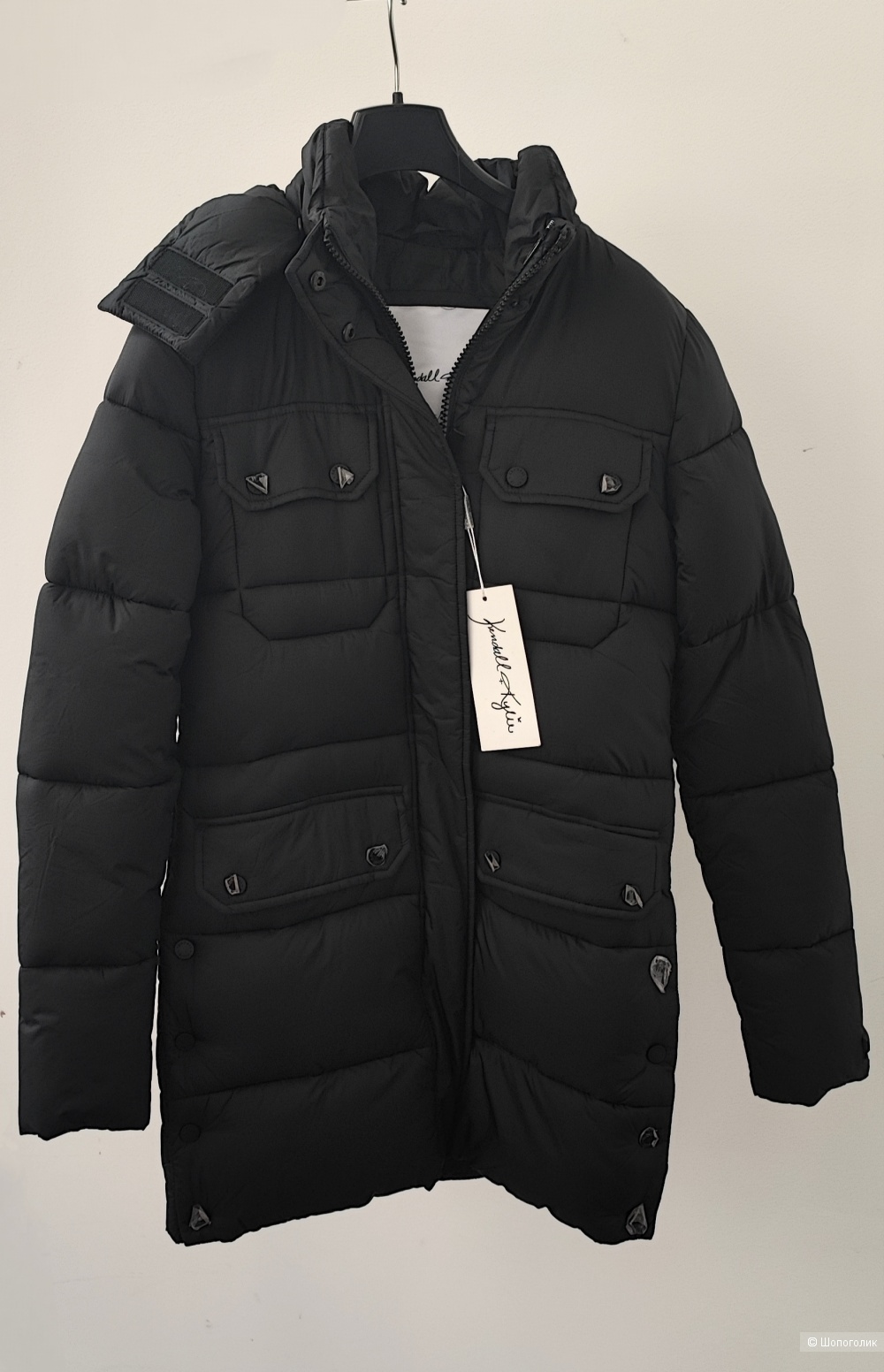 Новый теплый пуховик с этикеткой KENDALL + KYLIE, размер 42, на 42-44-46