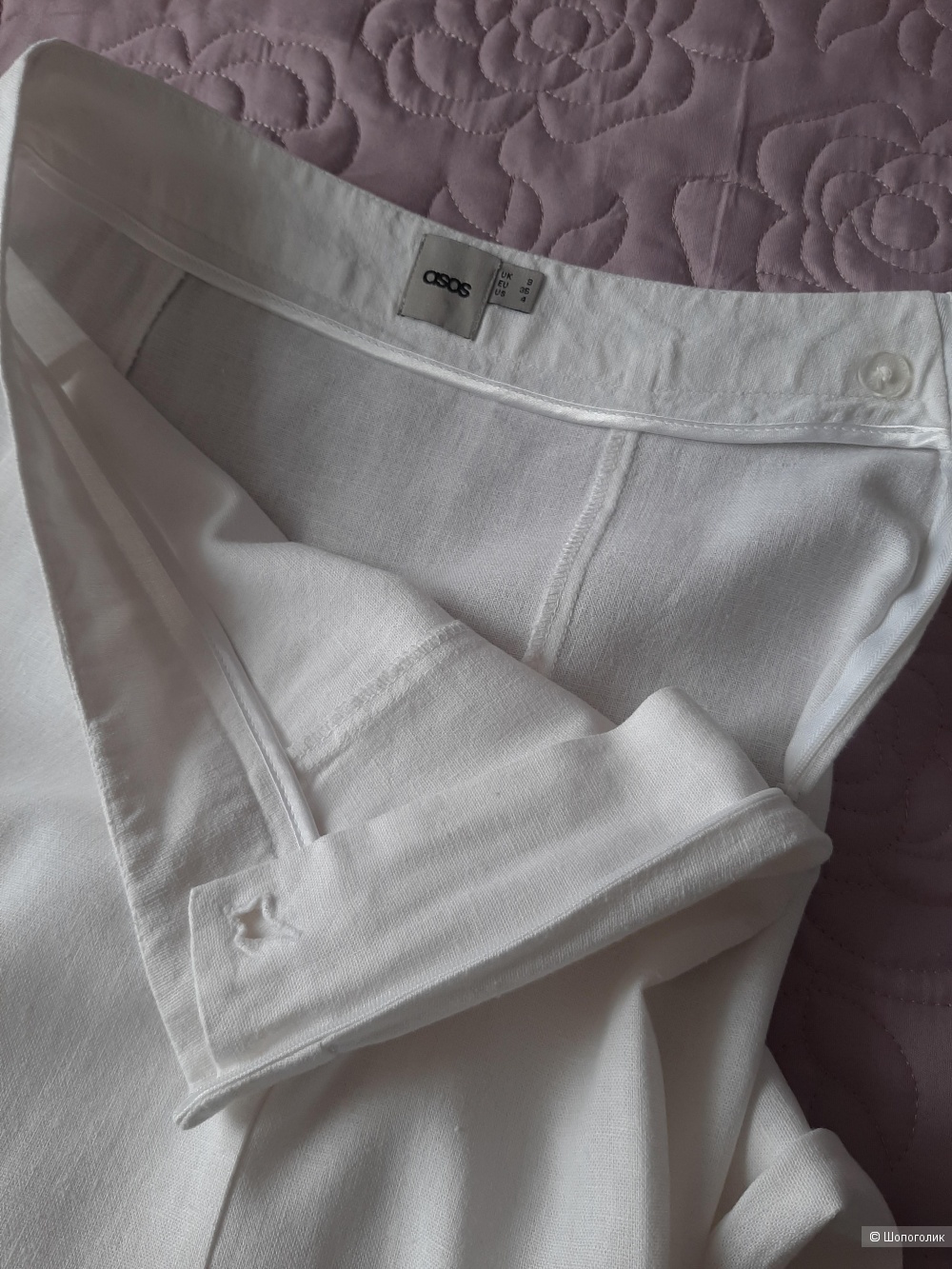 ASOS Maxi Skirt in Linen - White / UK 8 (EU 36)