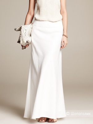 ASOS Maxi Skirt in Linen - White / UK 8 (EU 36)