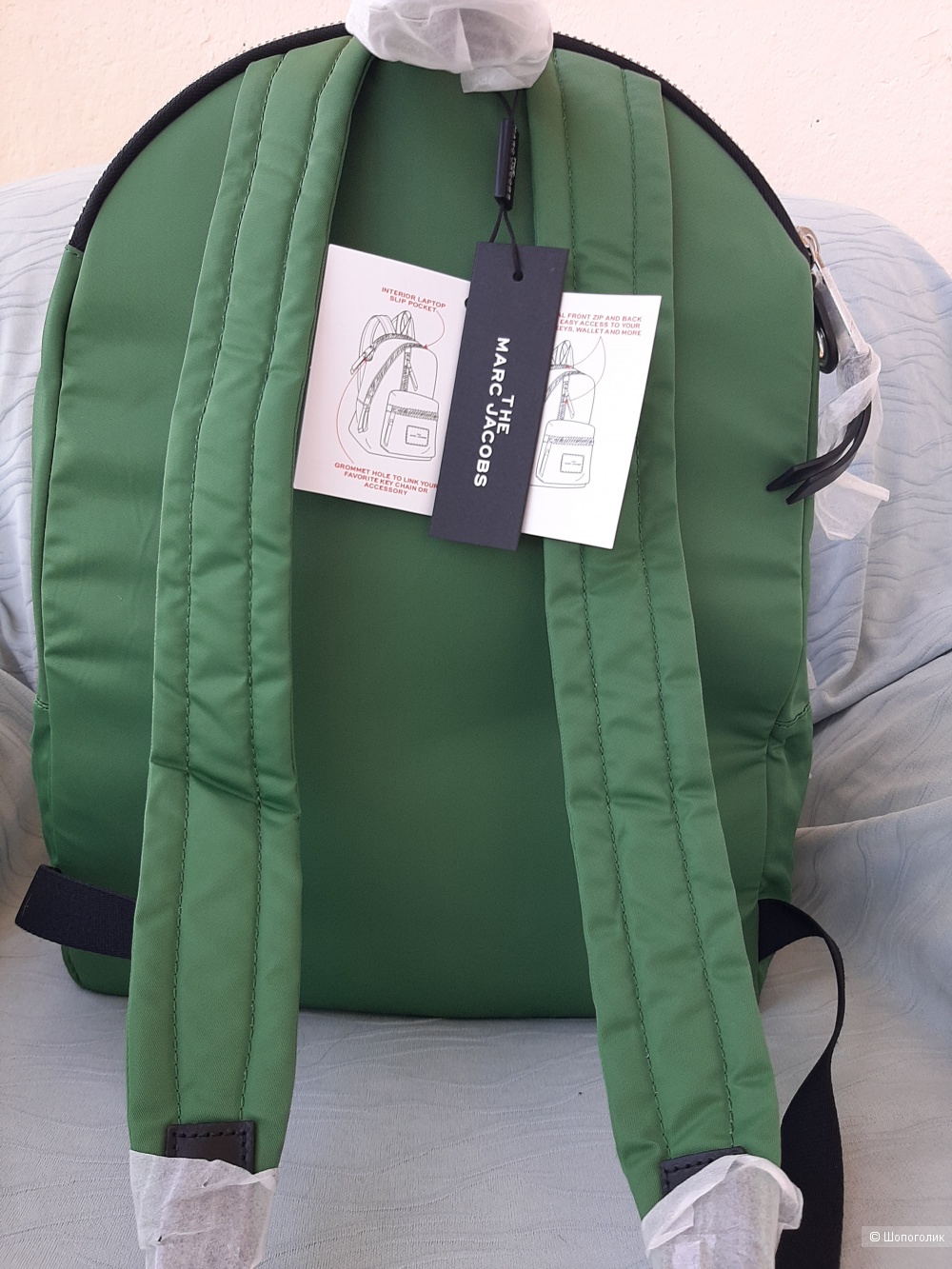 Рюкзак Marc Jacobs THE ZIPPER BACKPACK зеленый