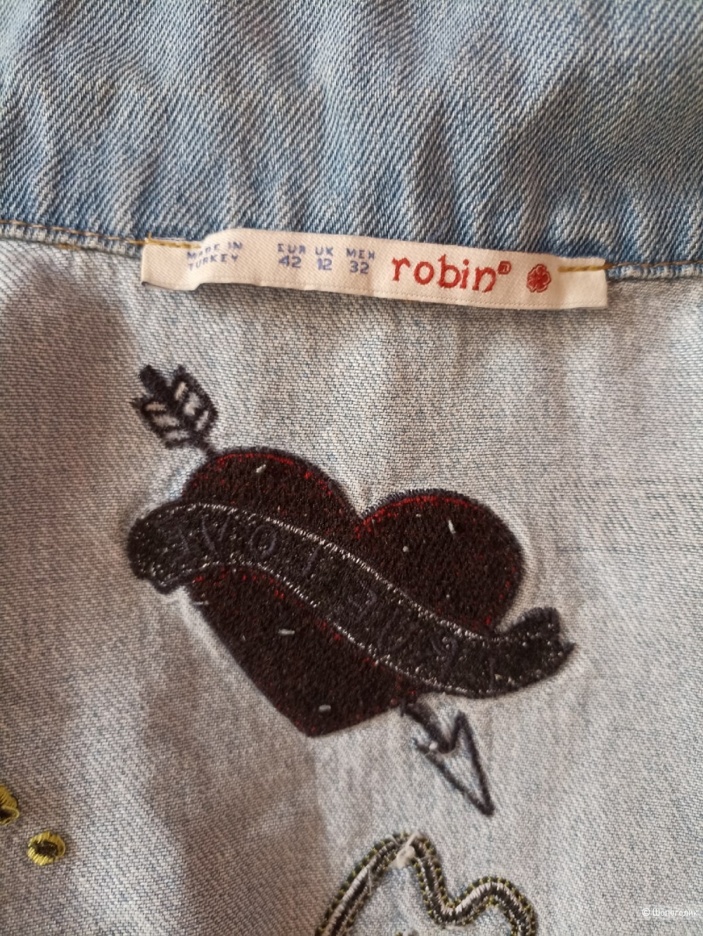 Куртка джинсовая, европейский размер 42, Robin (Турция)