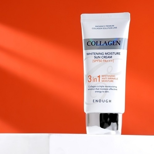 Enough Солнцезащитный крем с коллагеном - Collagen 3in1 Whitening Moisture Sun Cream SPF50 PA+++ 50 гр