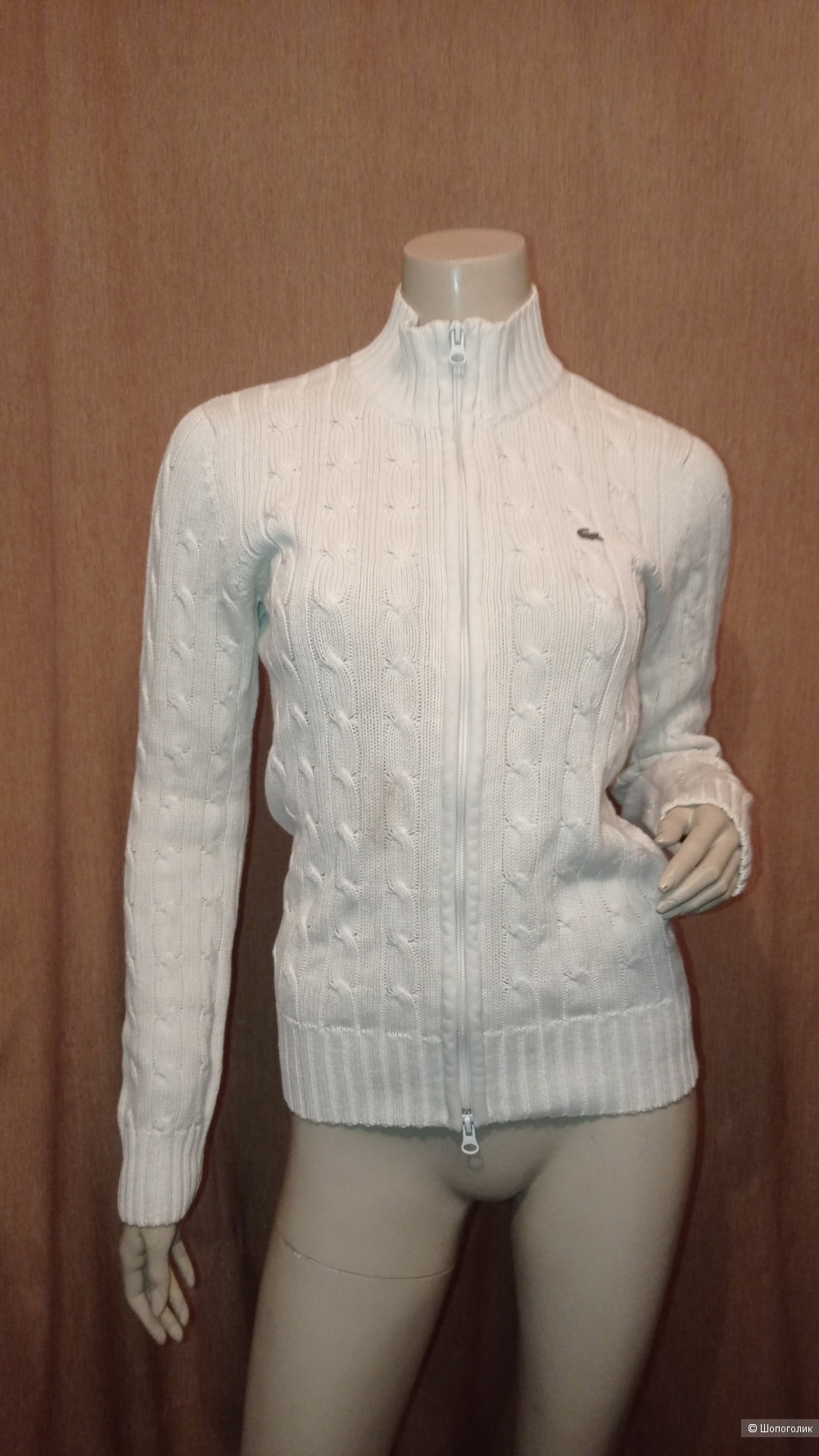 Lacoste свитер на молнии 42/44 размер