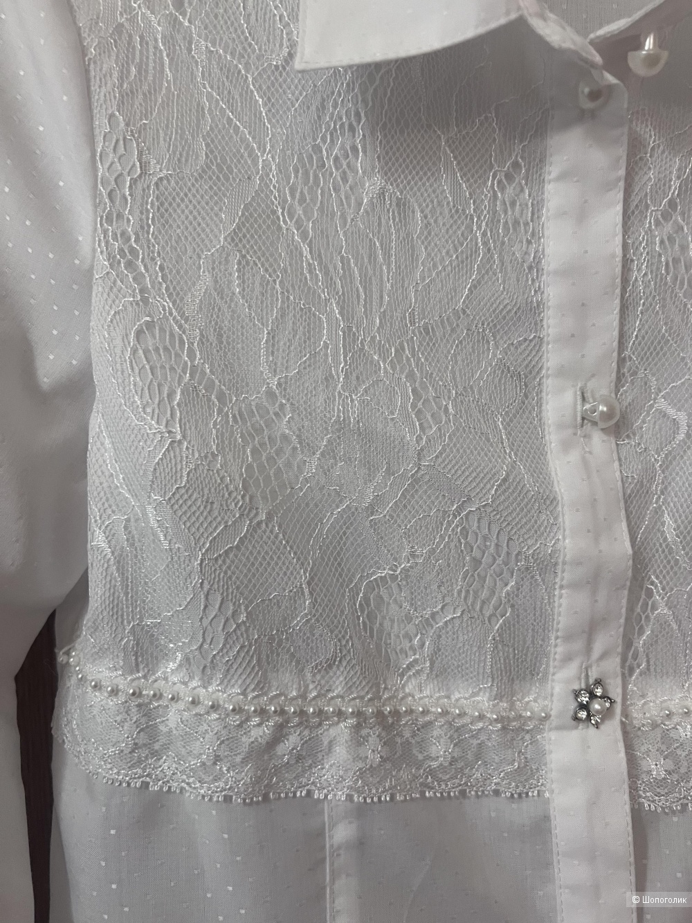 Комплект шикарных белых блузок Cleverly, размер 130/140