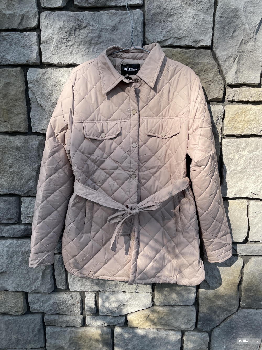 Куртка жакет стеганая с поясом  Dorimodes Blush, one size