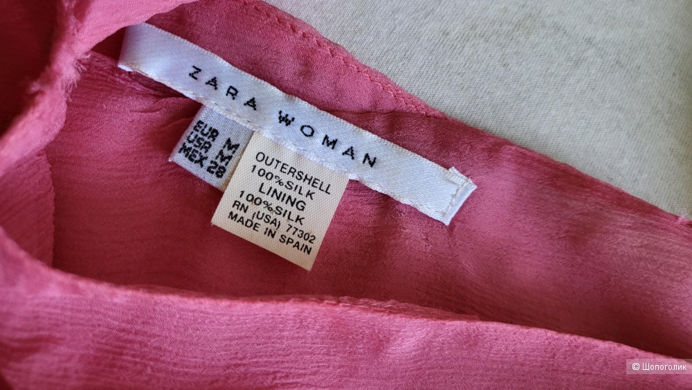 Шелковая блуза-топ Zara Woman, М