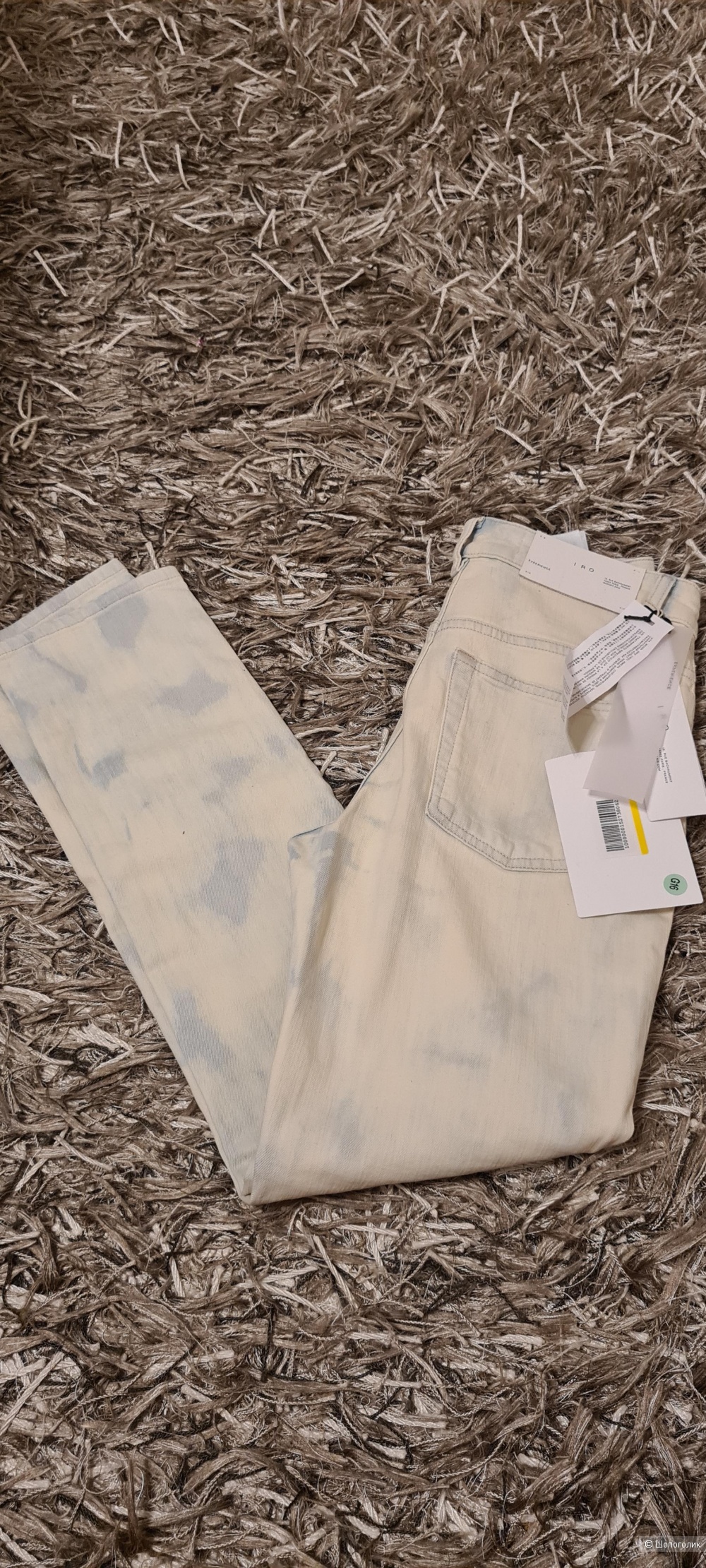 IRO  Vendom bleached high-rise slim-leg jeans,25 Маркировка