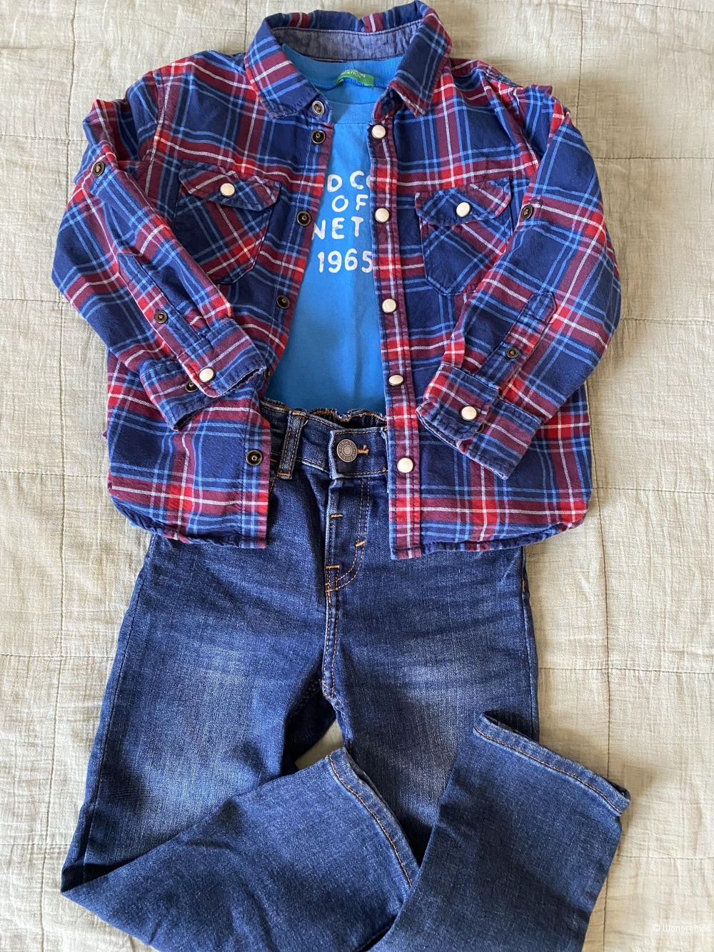 Сэт джинсы и рубашка H&M 110