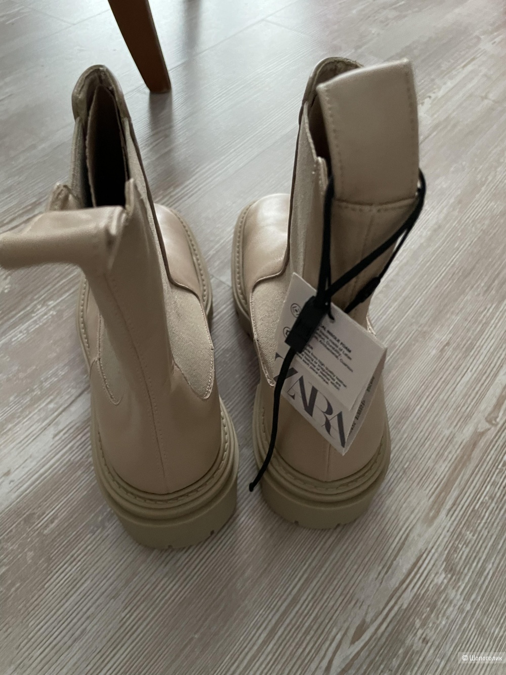Кожаные ботинки, Zara, 37 размер.