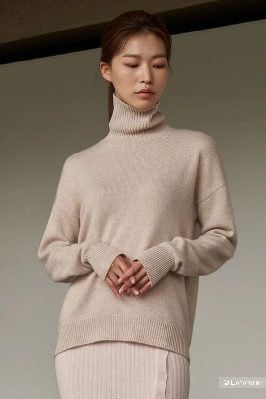 Джемпер водолазка кашемир под Max Mara cream, 44-52