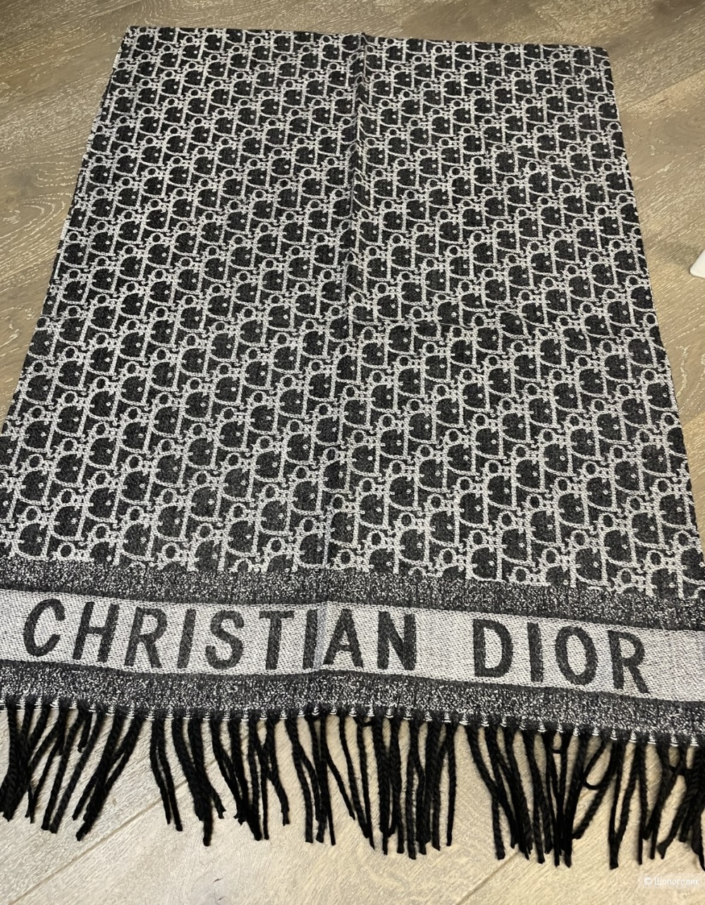 Шарф палантин кашемир в стиле Christian Dior, 180/67