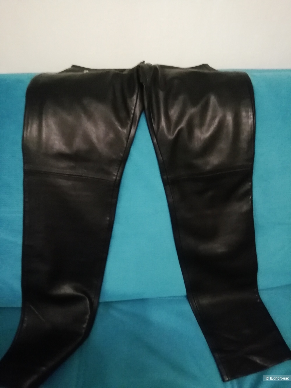Кожаные брюки Zara, 46-48