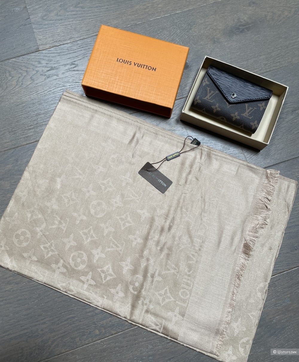 Сет шаль палантин и кошелек в стиле Louis Vuitton, one size