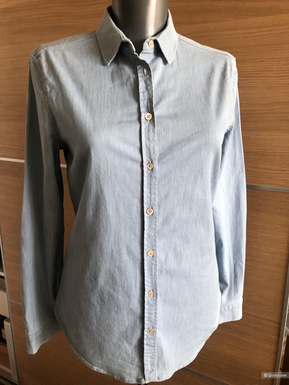 Рубашка джинсовая Massimo Dutti размер производителя 38 ( на 42-44 российский )