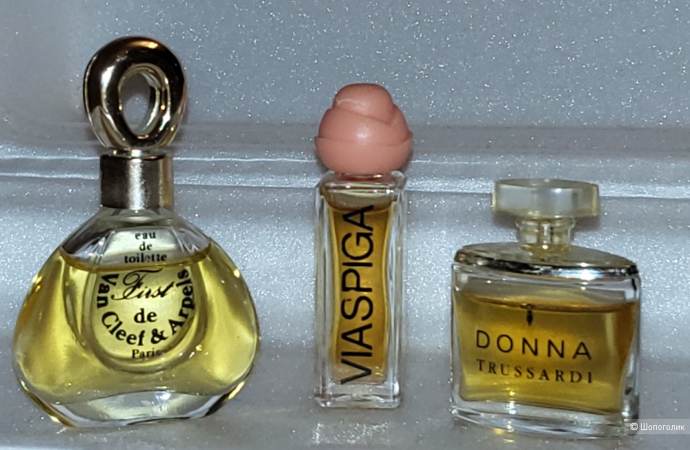 3 парфюма : Van Cleef & Arpels «FIRST», Via spiga, Donna Trussardi