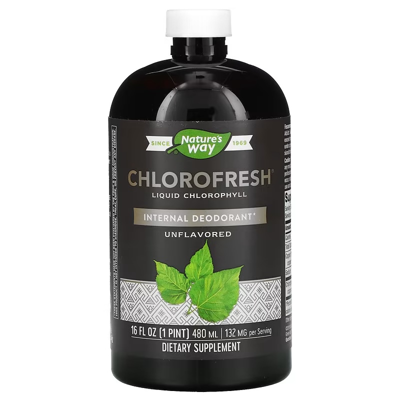 Nature's Way, Chlorofresh, жидкий хлорофилл, без добавок, 480 мл