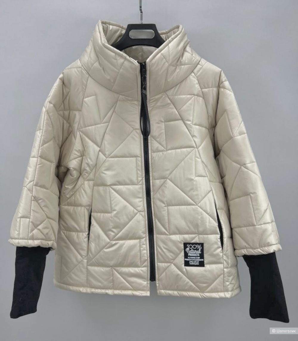 Куртка пальто стеганая комбинированная 100% natural, 42-50