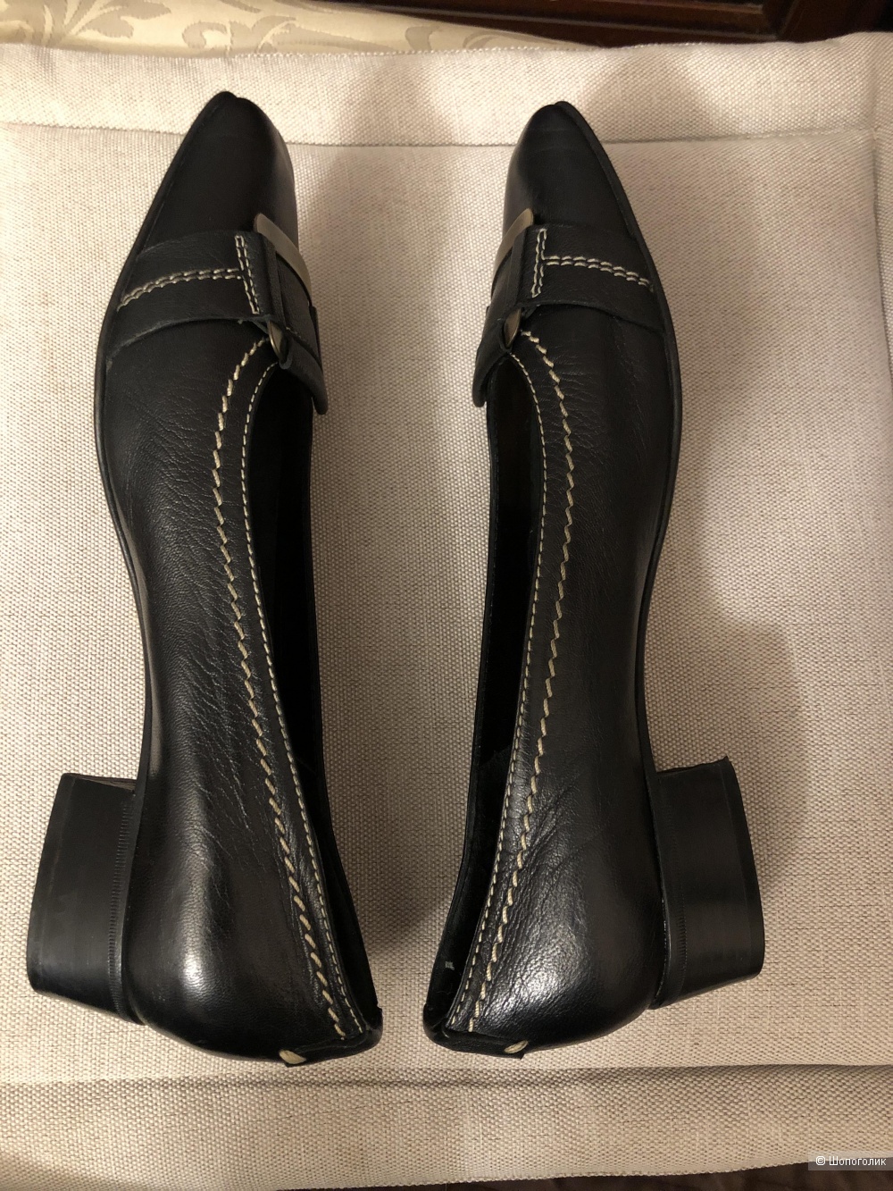Туфли с пряжкой кожаные CASANOVA размер 38 it. (25 см.)