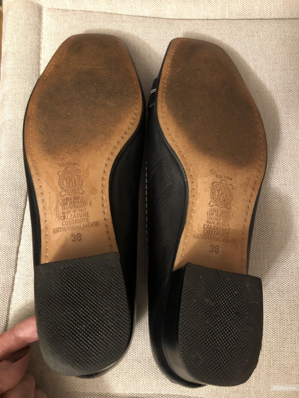 Туфли с пряжкой кожаные CASANOVA размер 38 it. (25 см.)