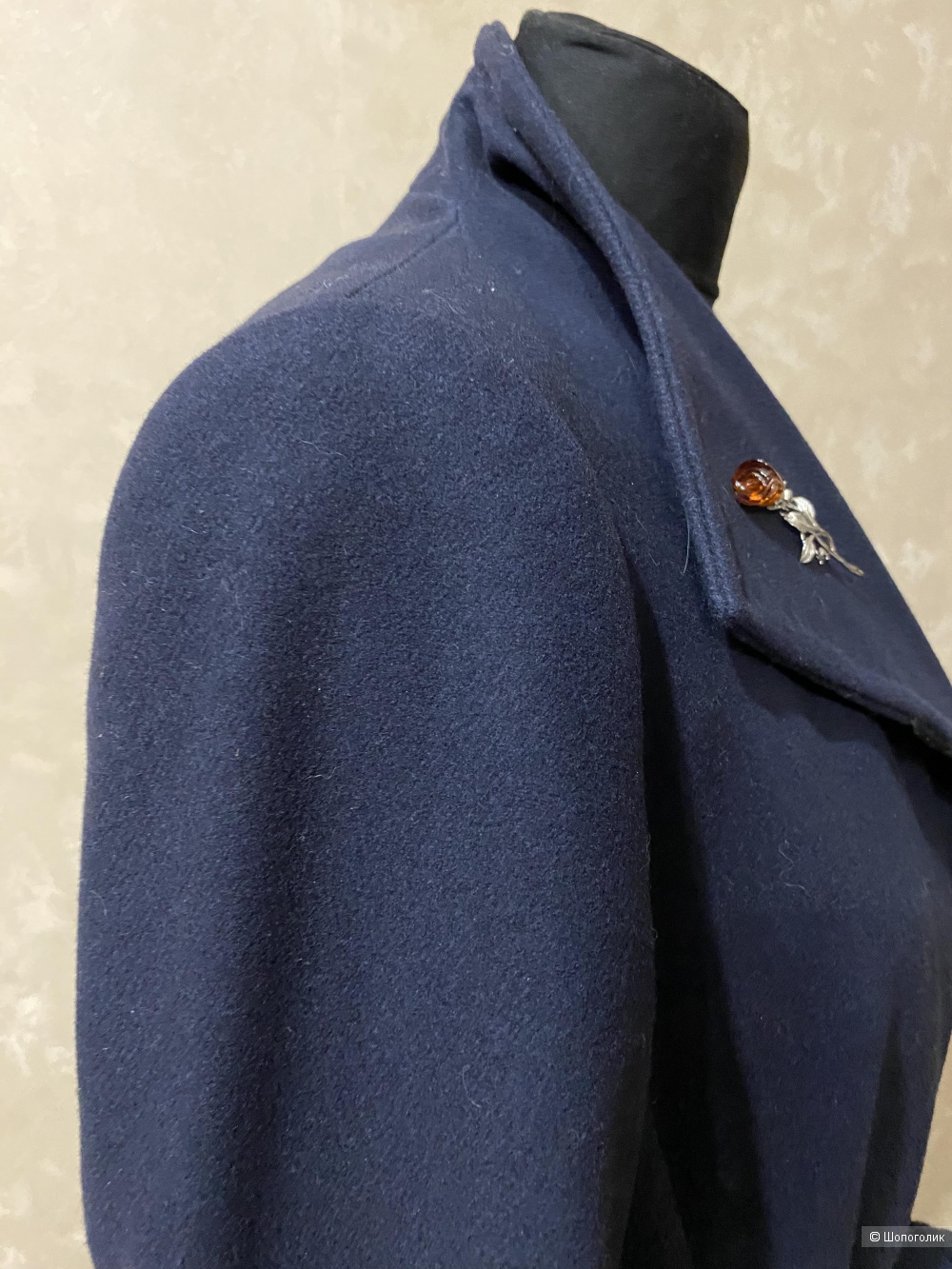 Шерстяное пальто-халат Zara XS
