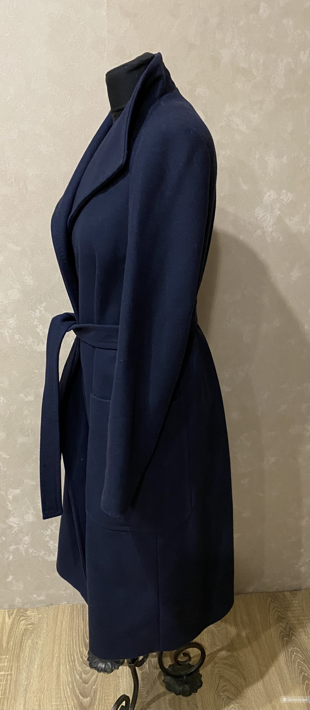 Шерстяное пальто-халат Zara XS
