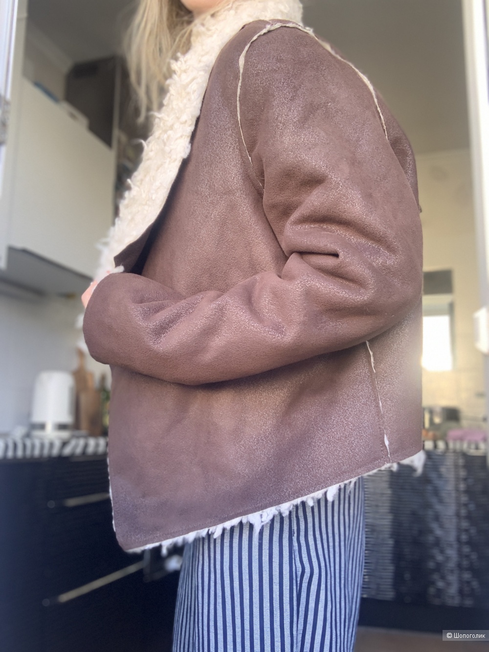 Куртка из искусственной шерпы AEROPOSTALE размер XL