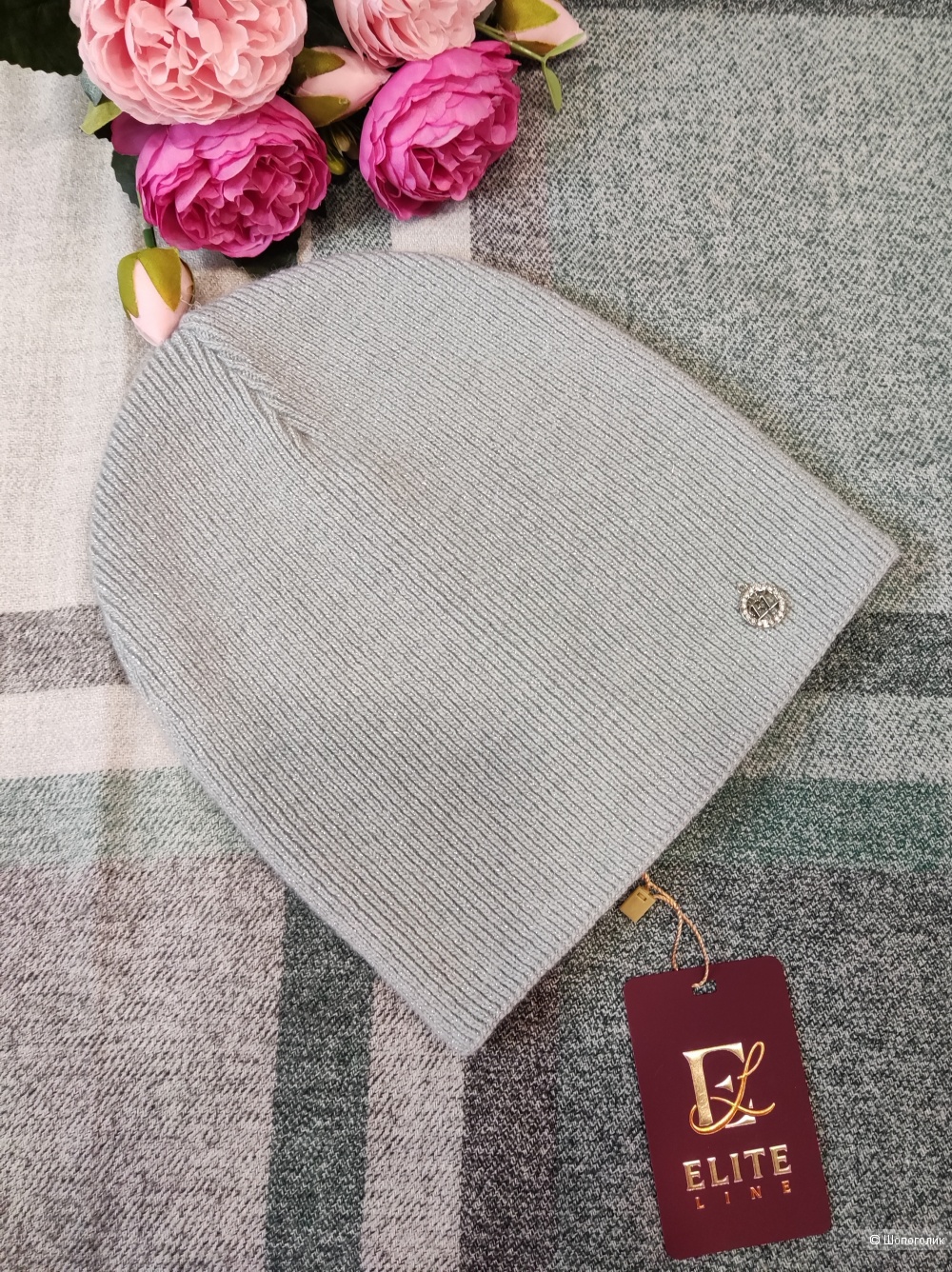 Комплект шапка Elite line + палантин cashmere, 70x200