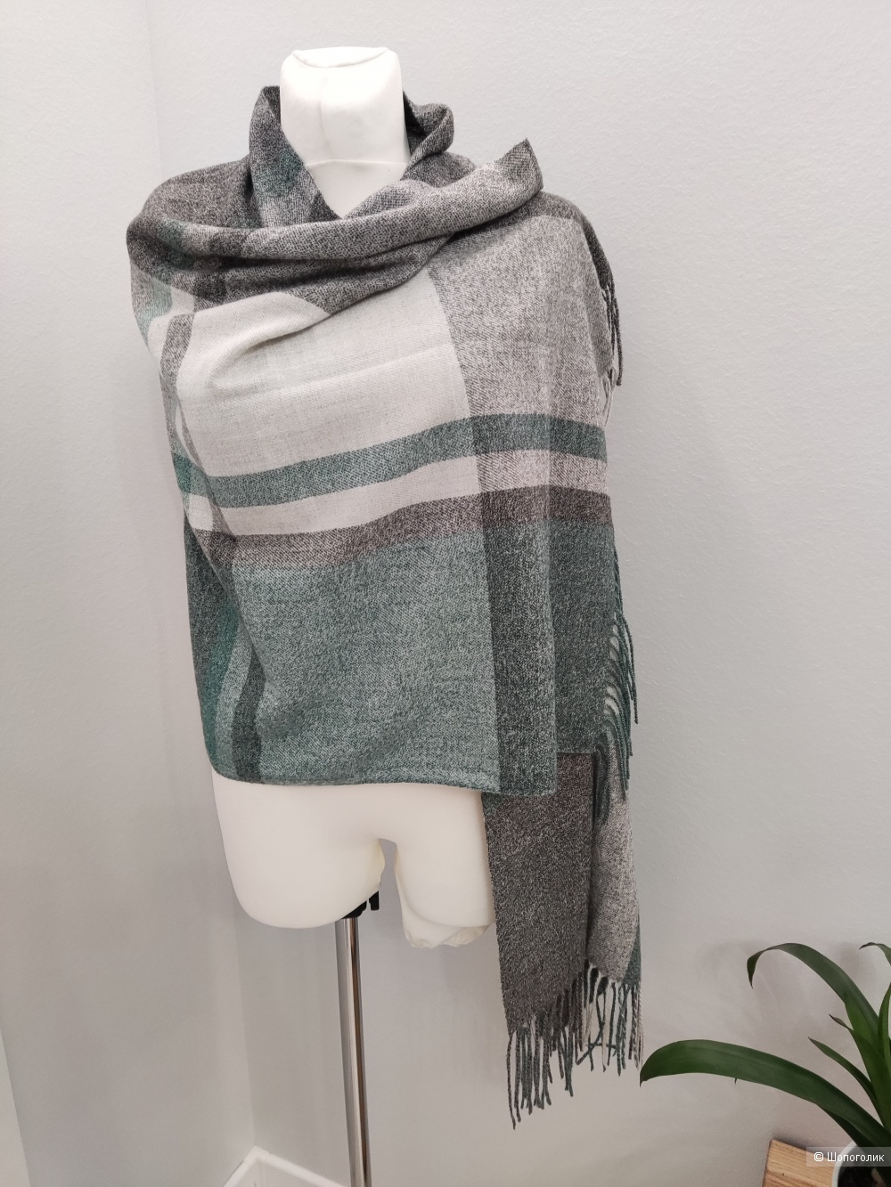 Комплект шапка Elite line + палантин cashmere, 70x200
