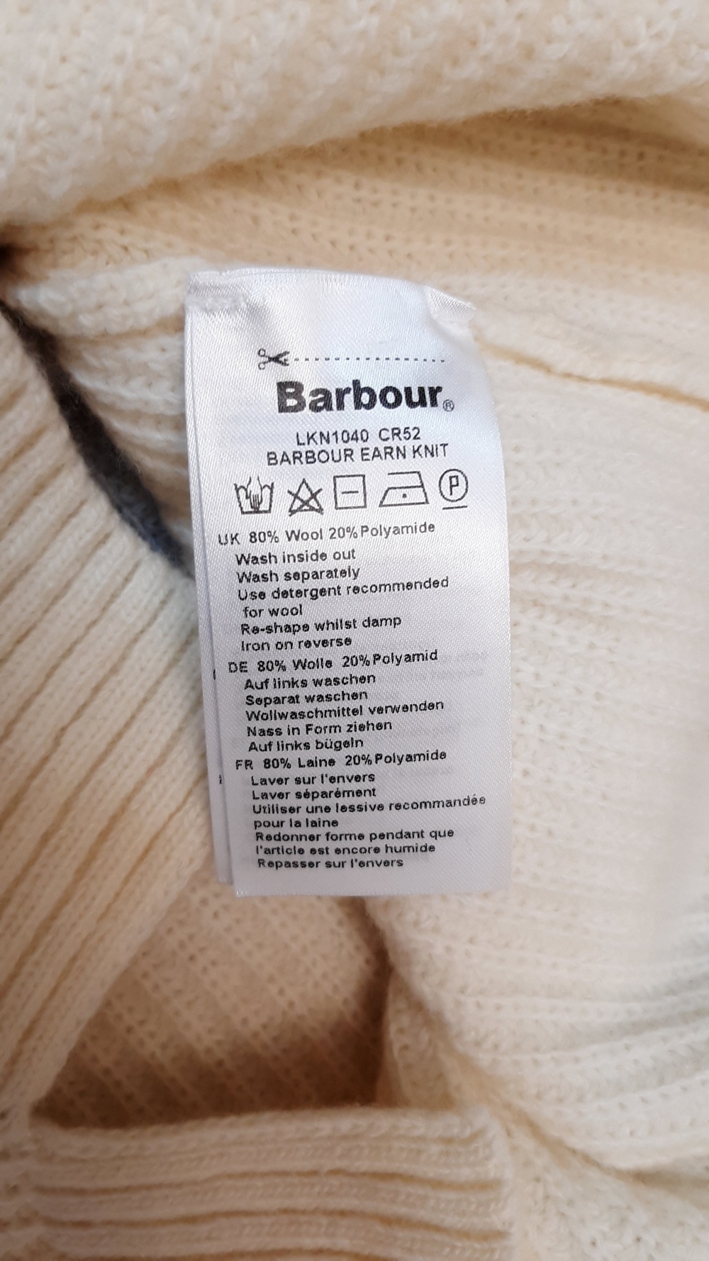 Шерстяной свитер Barbour размер S