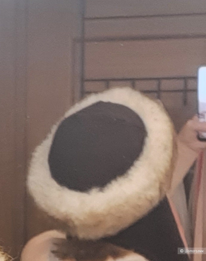 Шапка-шарф  из ламы, one size
