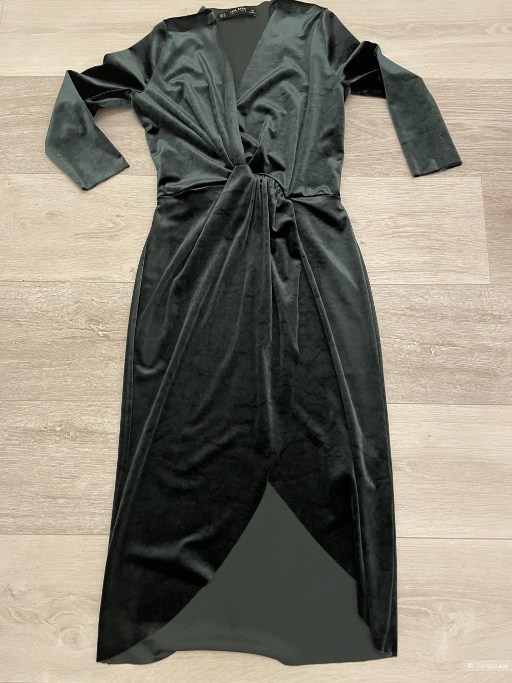 Бархатное платье Zara, XS