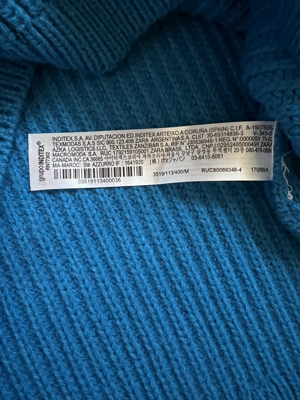 Укорочённый свитер Zara, p. M