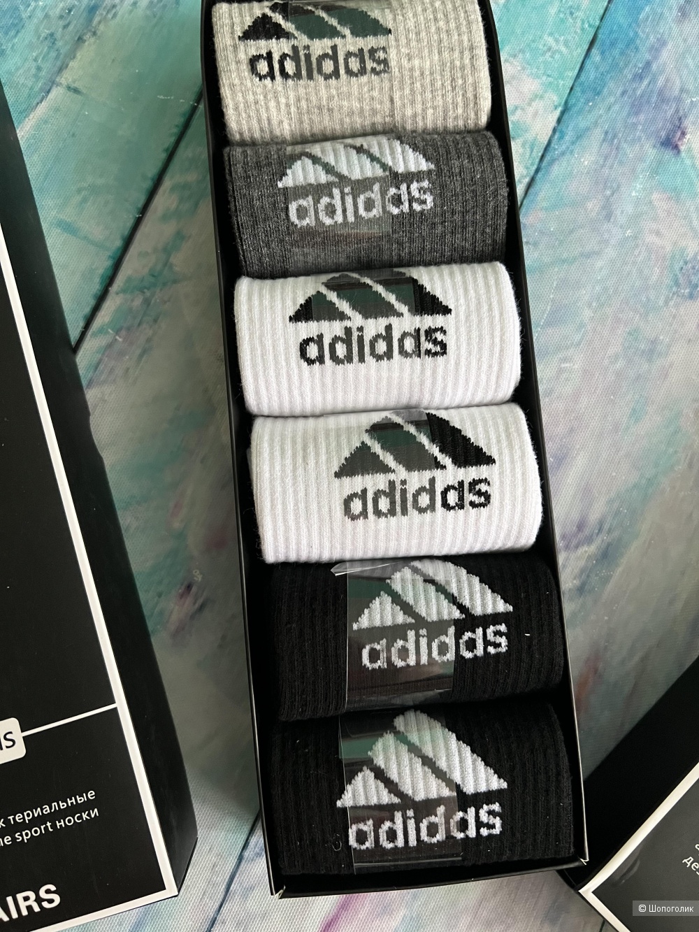 Мужские носки Adidas в подарочной упаковке